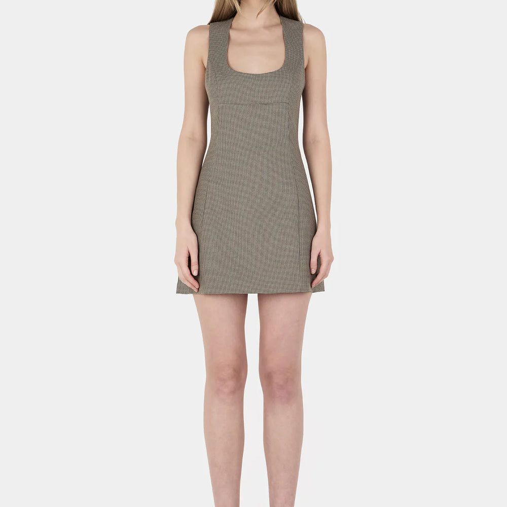 
                      
                        Hansen and Gretel - Bonython Mini Dress in Chestnut Check
                      
                    