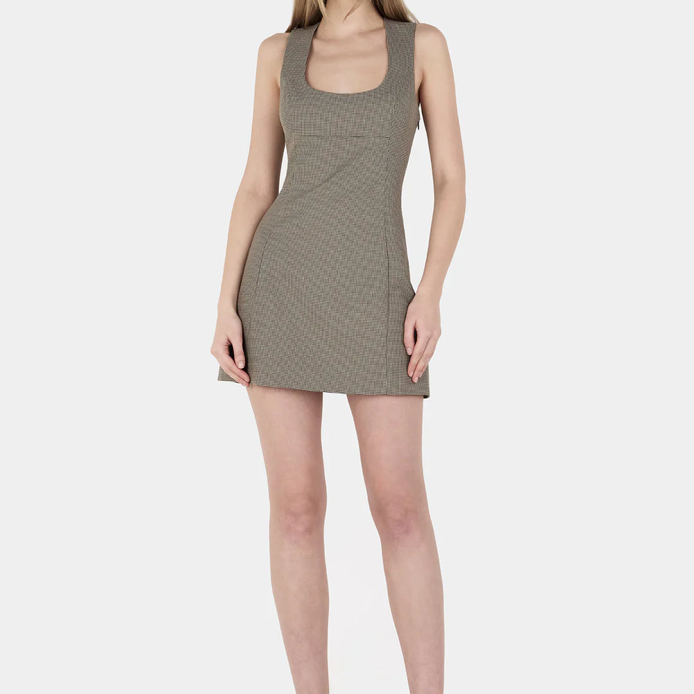 Hansen and Gretel - Bonython Mini Dress in Chestnut Check