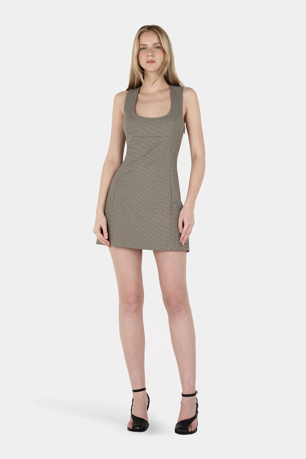 Hansen and Gretel - Bonython Mini Dress in Chestnut Check