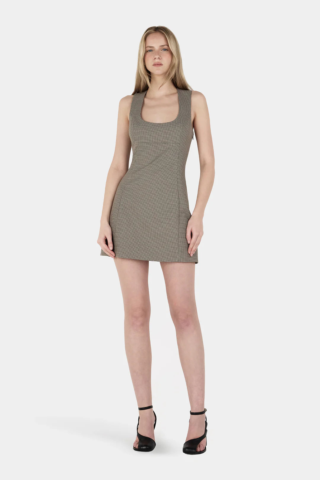 Hansen and Gretel - Bonython Mini Dress in Chestnut Check