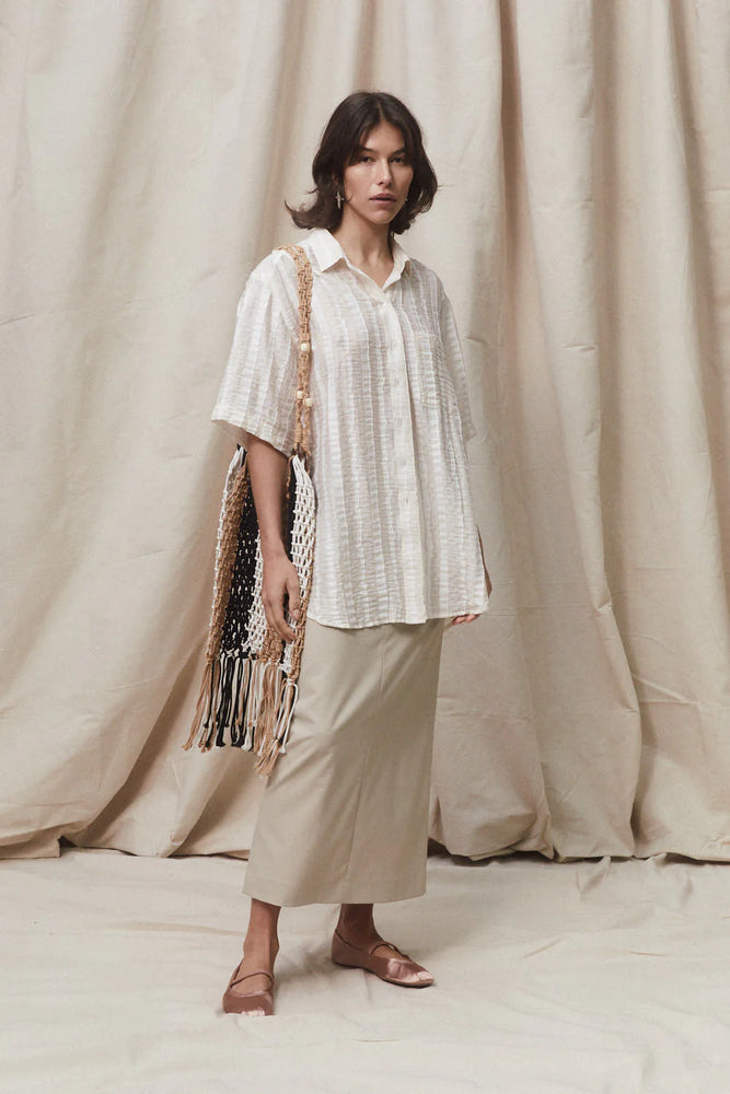 
            
                Load image into Gallery viewer, Blanca - Micola Short Sleeve Shirt in White
            
        