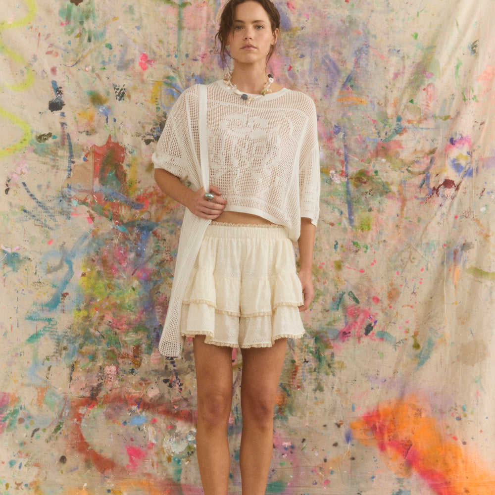 
                      
                        Kinga Csilla - Kaya Anglaise Frill Skort
                      
                    