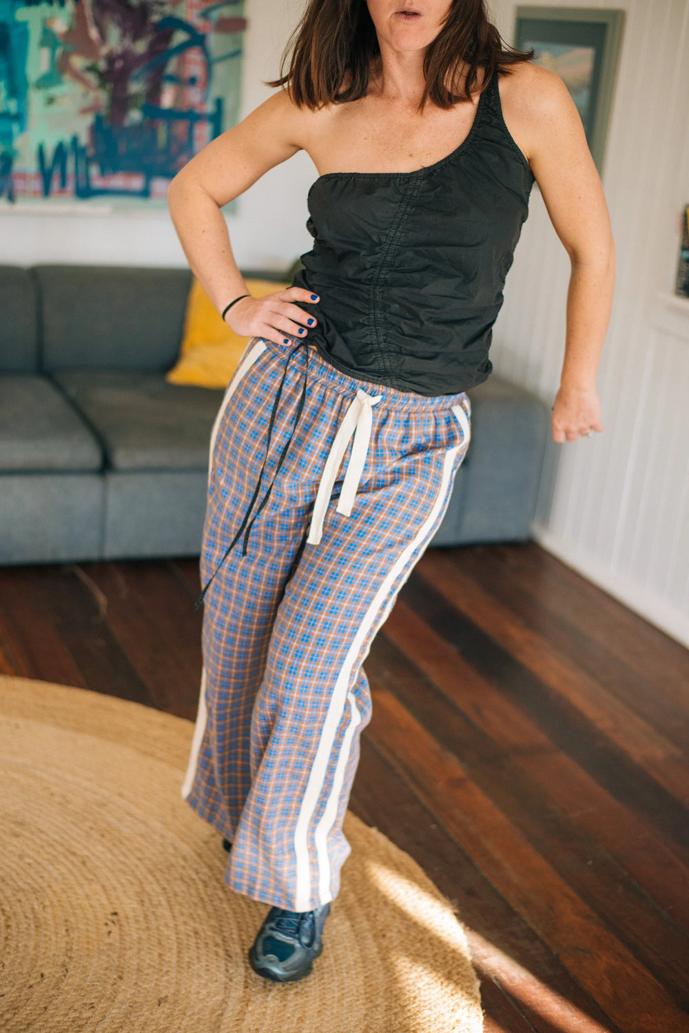 Atmosea- Flannel Flare Pant