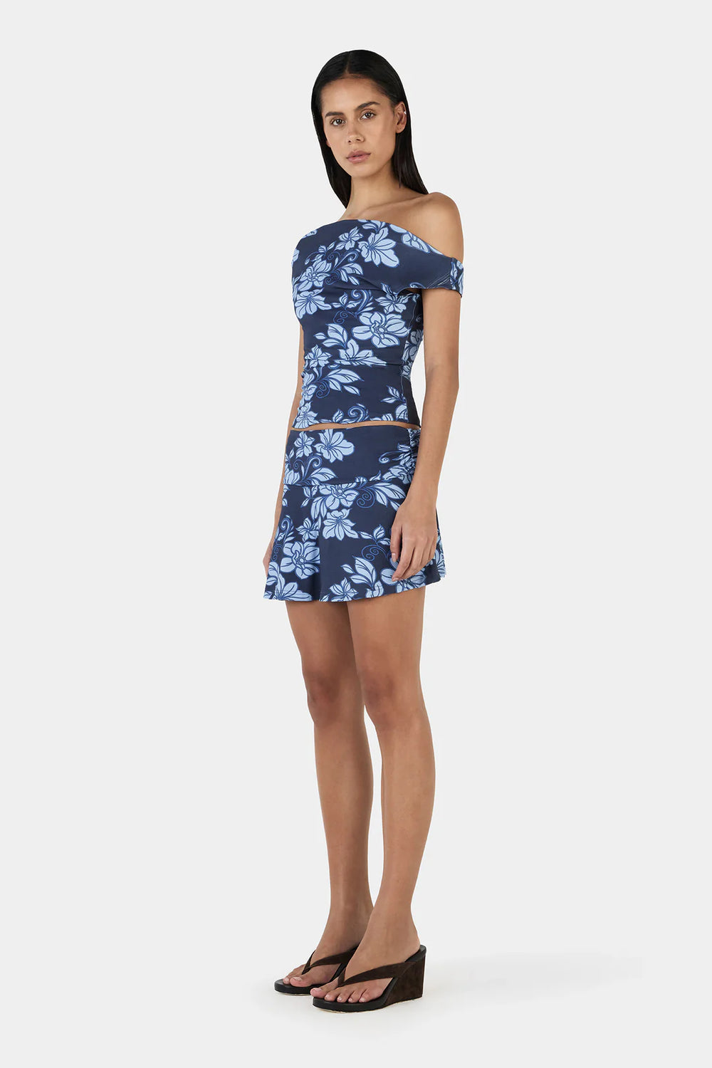 Ownley - Camila Top in Rolling Waves Navy