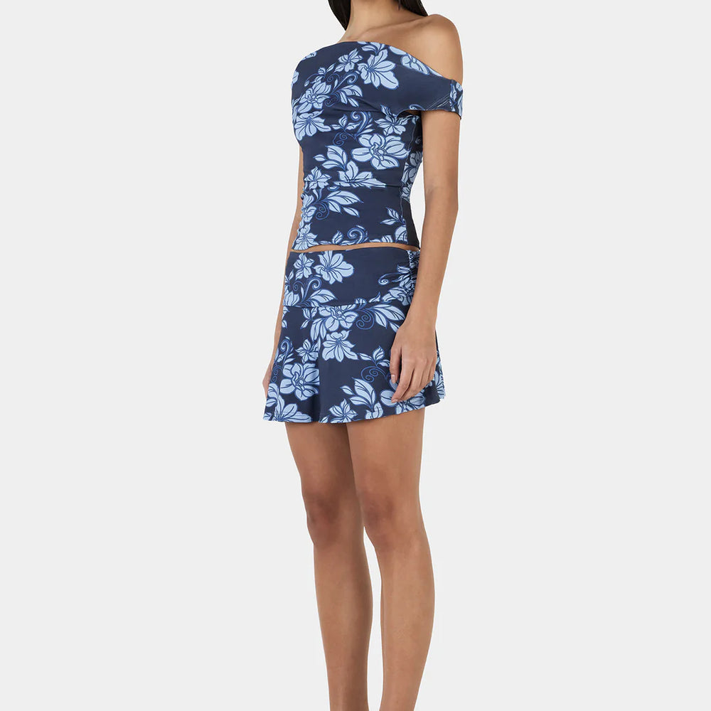 
                      
                        Ownley - Adriana Mini Skirt in Rolling Waves Navy
                      
                    