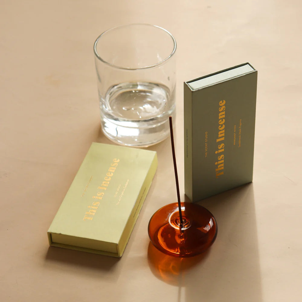 Gentle Habits - Glass Vessel Incense Holder in Amber