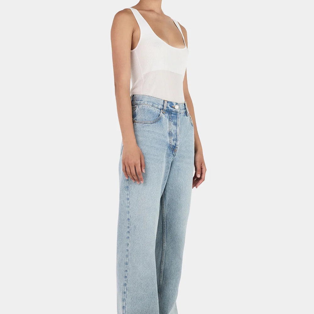 
                      
                        Hansen and Gretel - Ryan Straight Leg Jean in Classic Blue
                      
                    