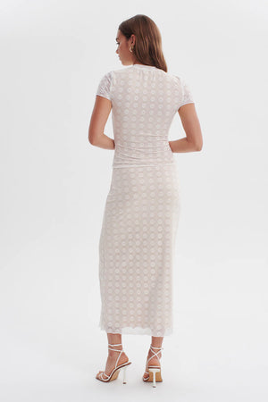 
            
                Load image into Gallery viewer, Ownley - Margo Lace Midi Skirt in Daisy Check Lace
            
        