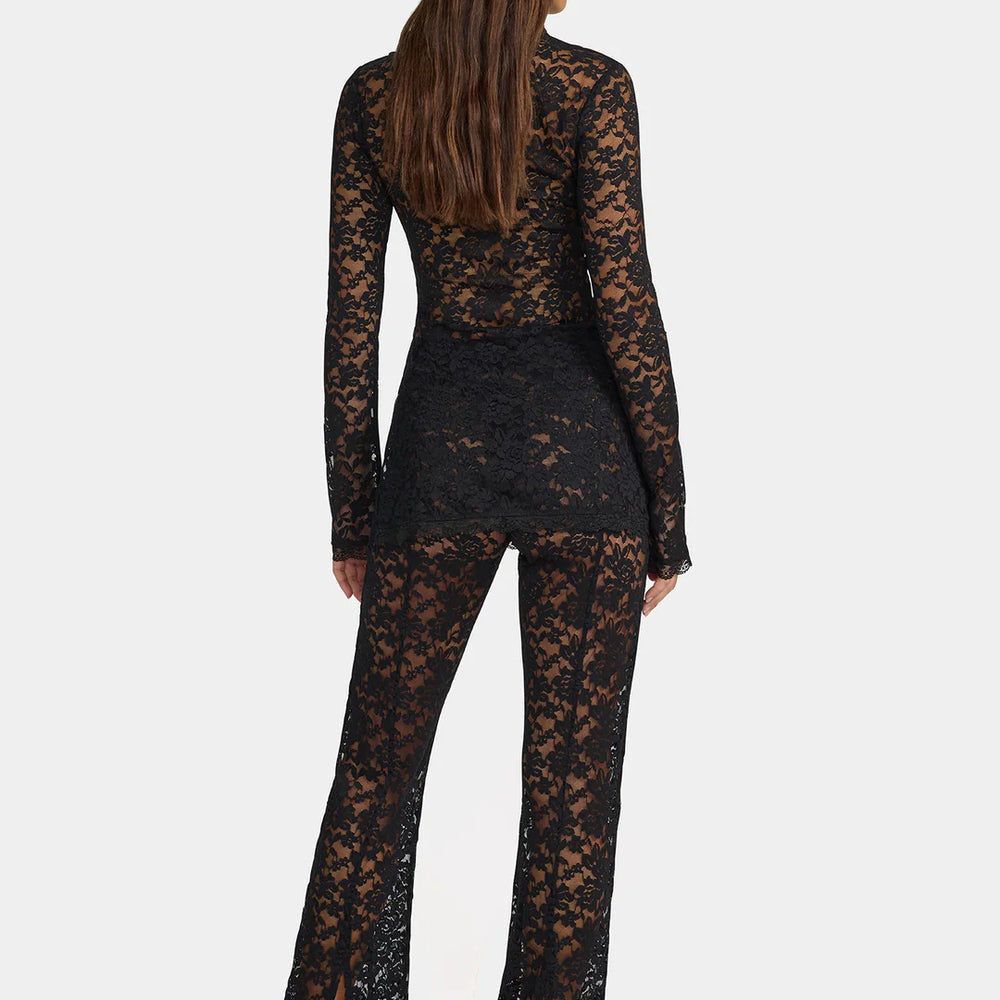 Ownley - Evangeline Lace Pant in Black