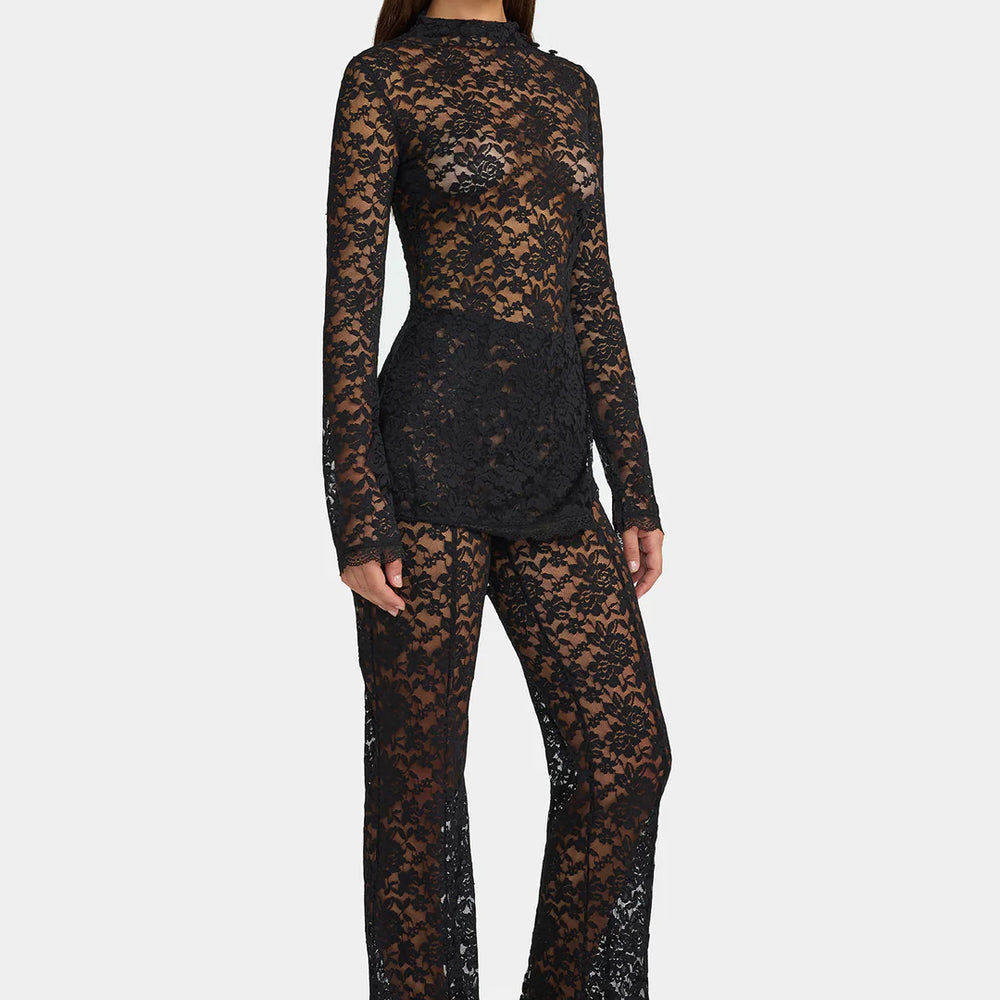 Ownley - Evangeline Lace Pant in Black