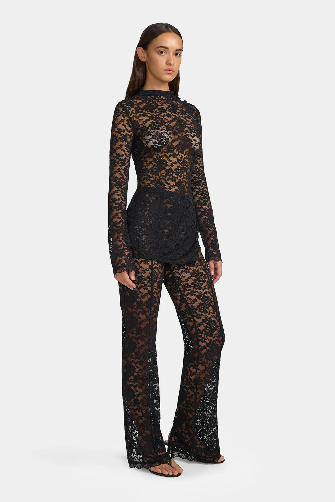 Ownley - Evangeline Lace Pant in Black