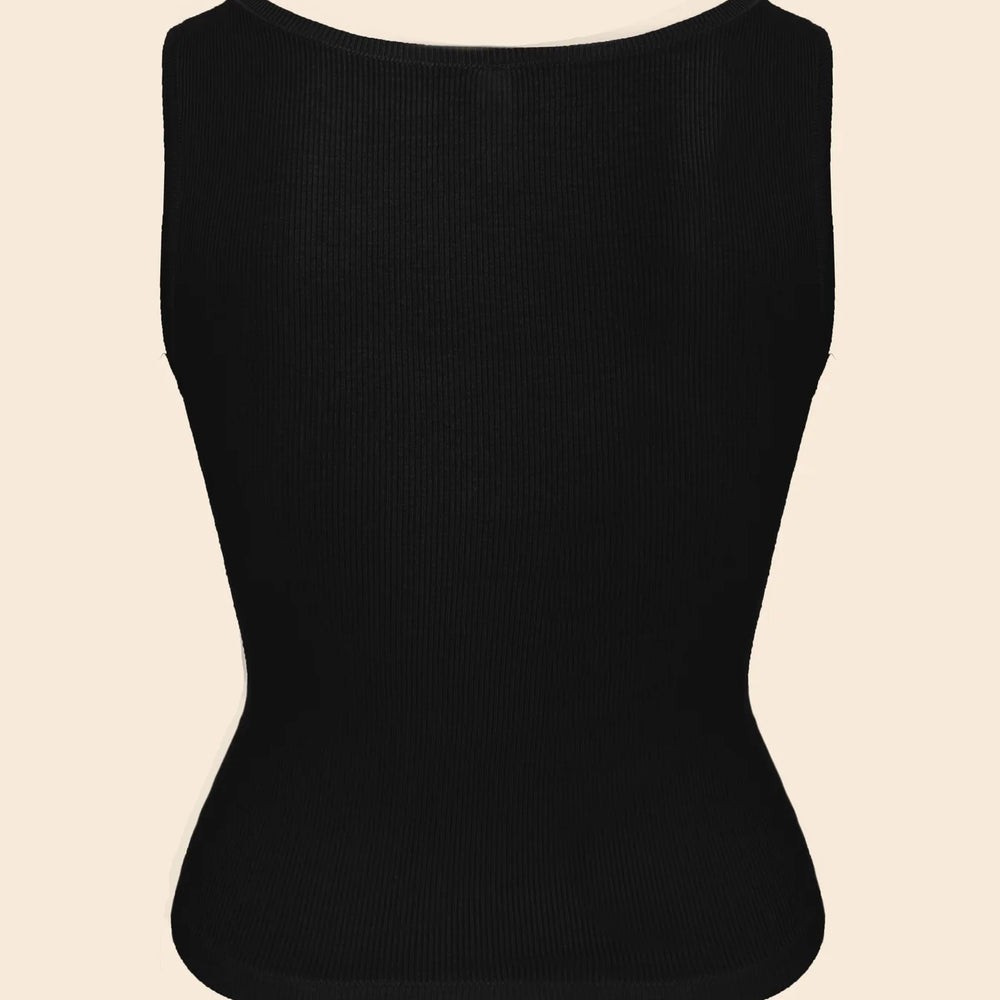 
                      
                        Jaymes - Comfort Tank in Ribbed Long Black
                      
                    