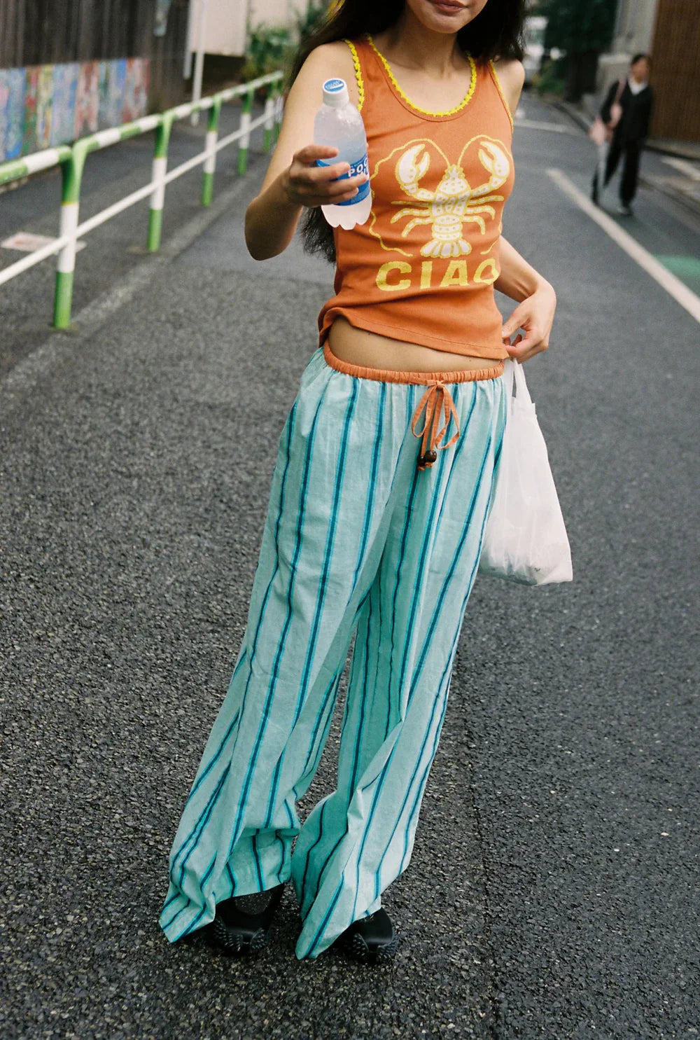 Ciao Ciao Vacation - Crystal Blue Stripe Wide Issimo Pant