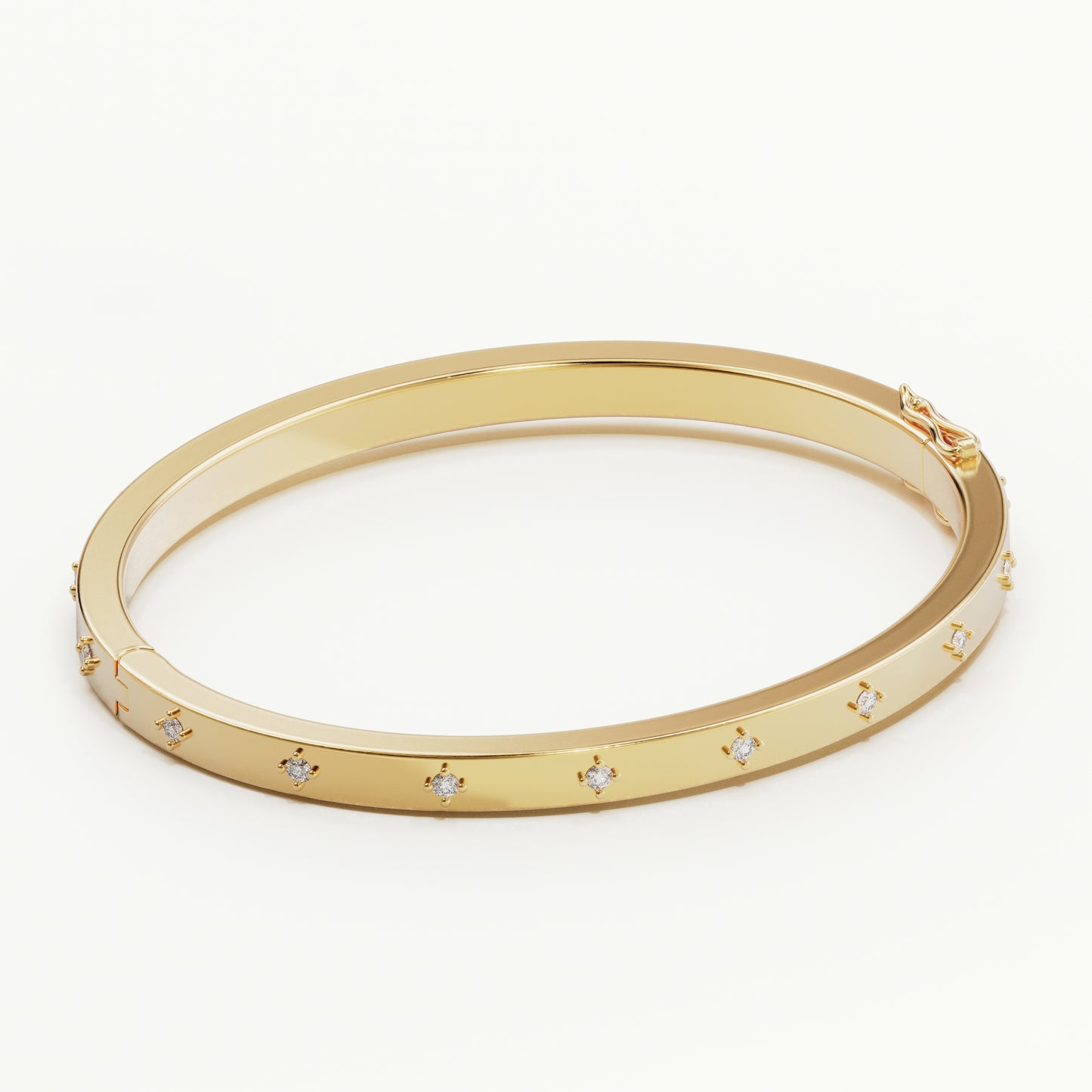 By Charlotte - Live in Love Hinged Bracelet in Gold