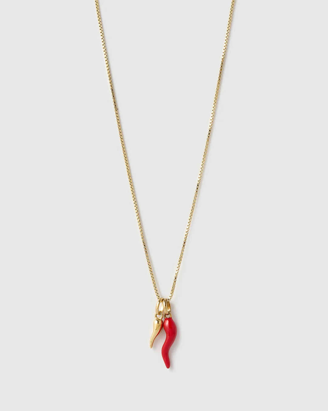 Arms of Eve - Double Cornicello Chilli Charm Necklace