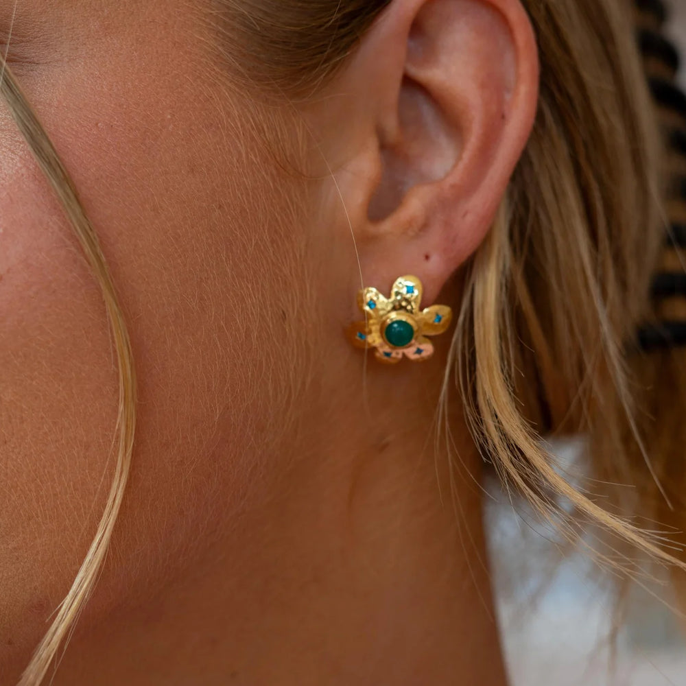Käärme Jewels - Flower Stud Earrings