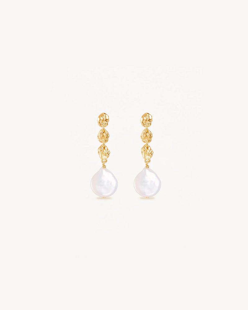 By Charlotte - Grow With Grace Pearl Earrings in Gold