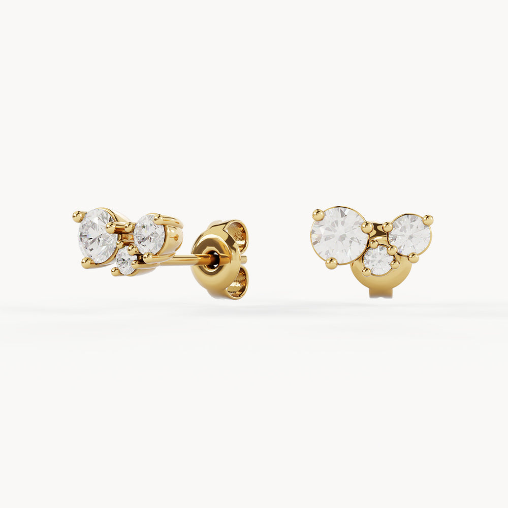 By Charlotte - Whispers of Love Stud Earrings in Gold
