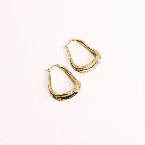 We Are Emte- Blair Hoops in Gold Plated