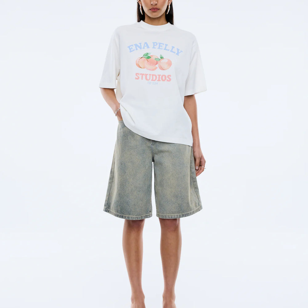 
                      
                        Ena Pelly - Peaches Tee in Vintage White
                      
                    