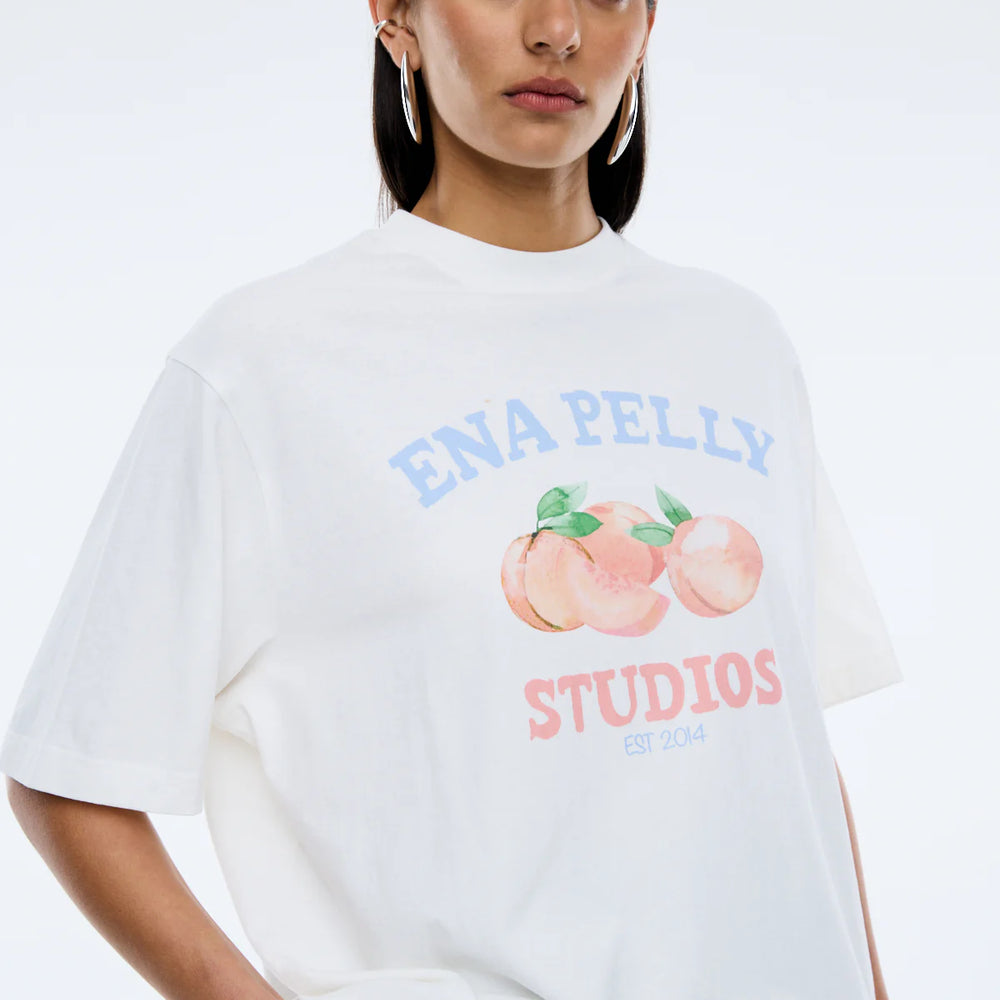 Ena Pelly - Peaches Tee in Vintage White