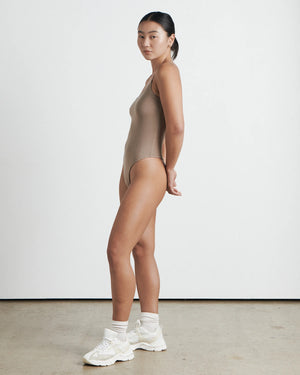 BARE By Charlie Holiday - One Shoulder Bodysuit in Latte