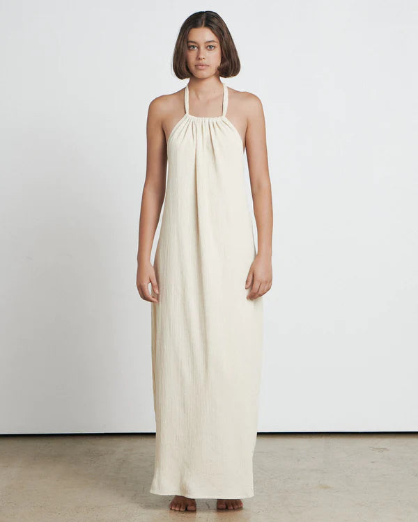 
            
                Load image into Gallery viewer, BARE By Charlie Holiday - The Crinkle Halter Dress
            
        