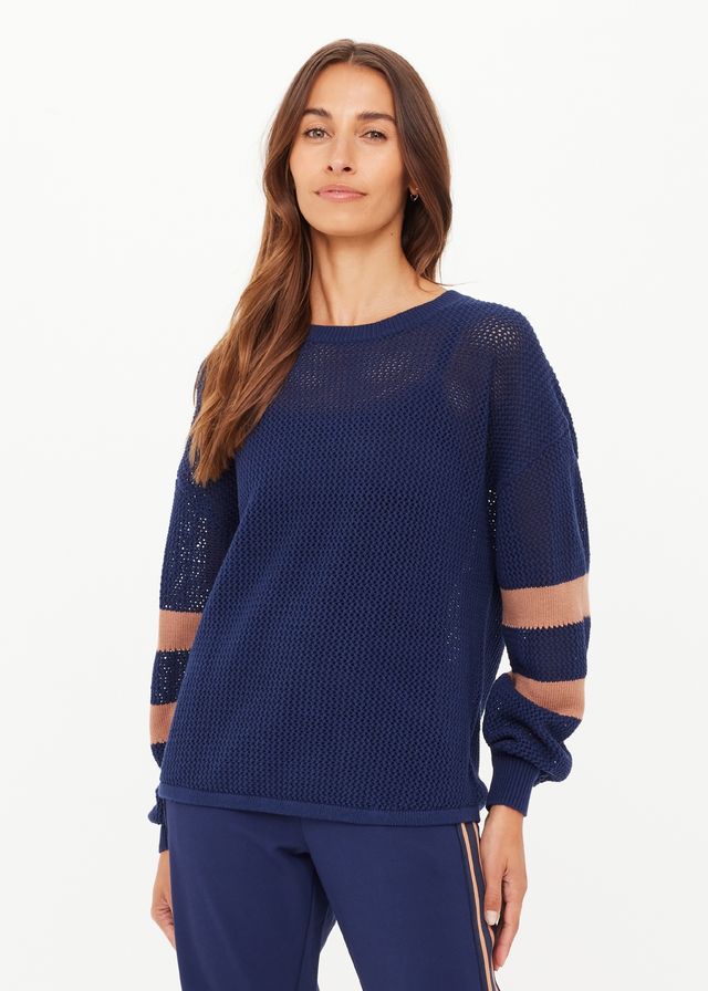 The Upside - Fenway Sebastian Knit Crew in Navy