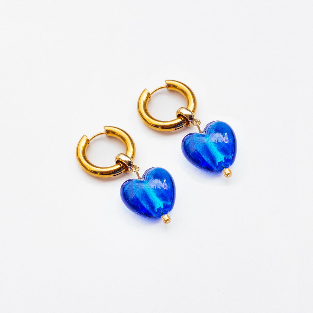 We Are Emte- Treasured Love Hoops in Cobalt