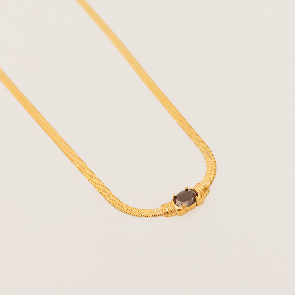 We Are Emte- Bella Necklace in Onyx Stone