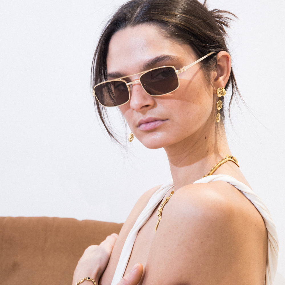 We Are Emte- Nola Drop Earrings in Gold Plated