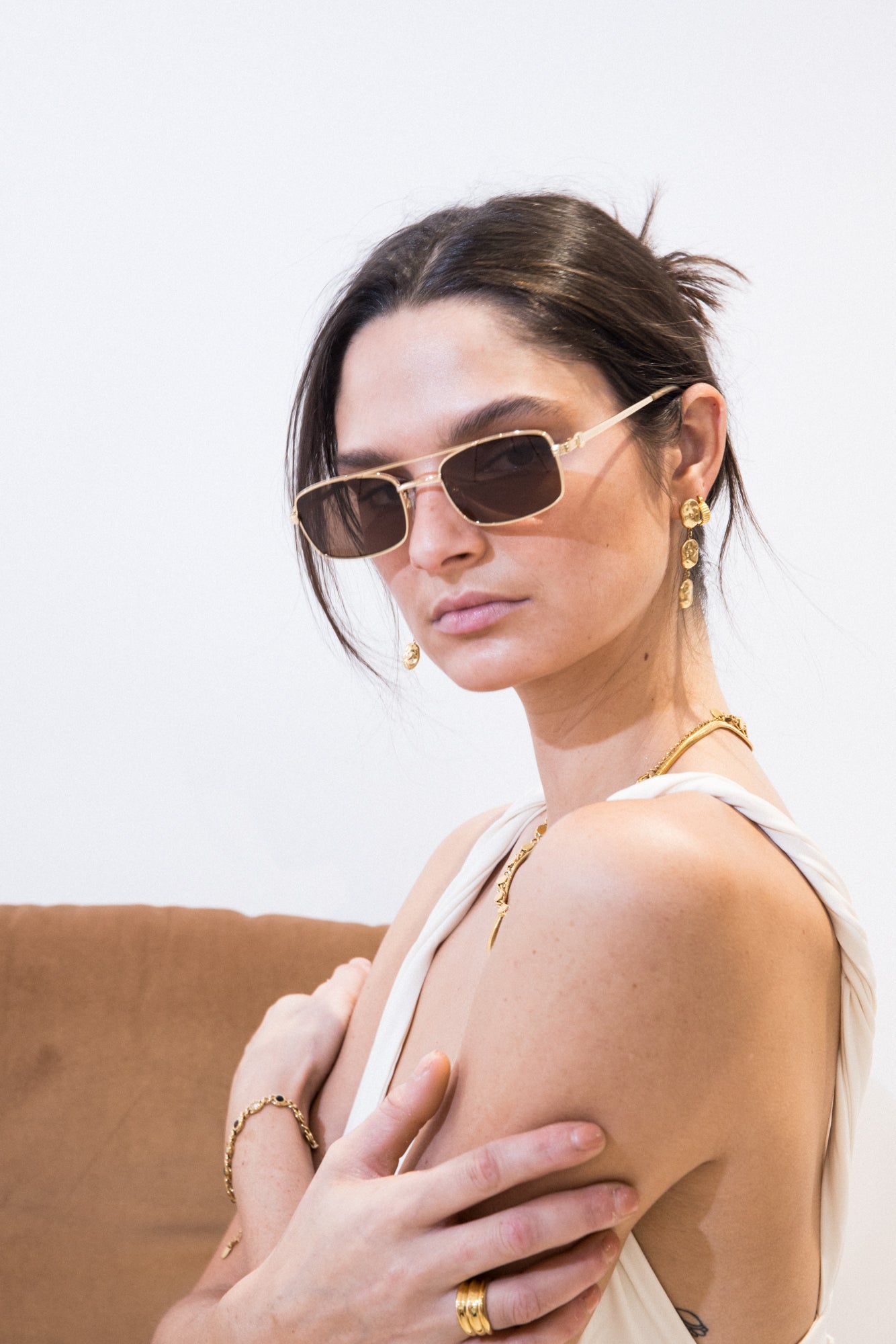 We Are Emte- Nola Drop Earrings in Gold Plated