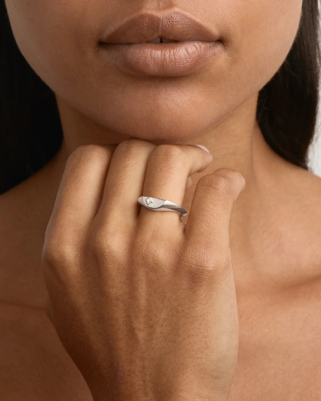 By Charlotte - Lotus Ring in Silver