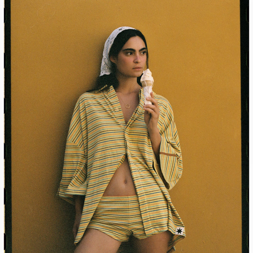 Ciao Ciao Vacation - Lemon Striper Bungalow Shirt