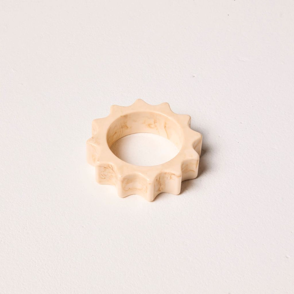 We Are Emte - The Spike Resin Bangle in Bone