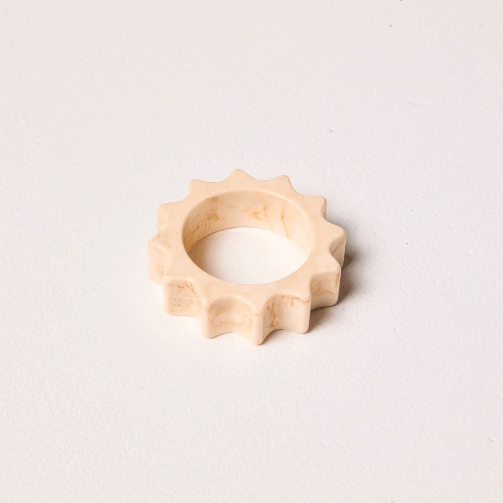We Are Emte - The Spike Resin Bangle in Bone