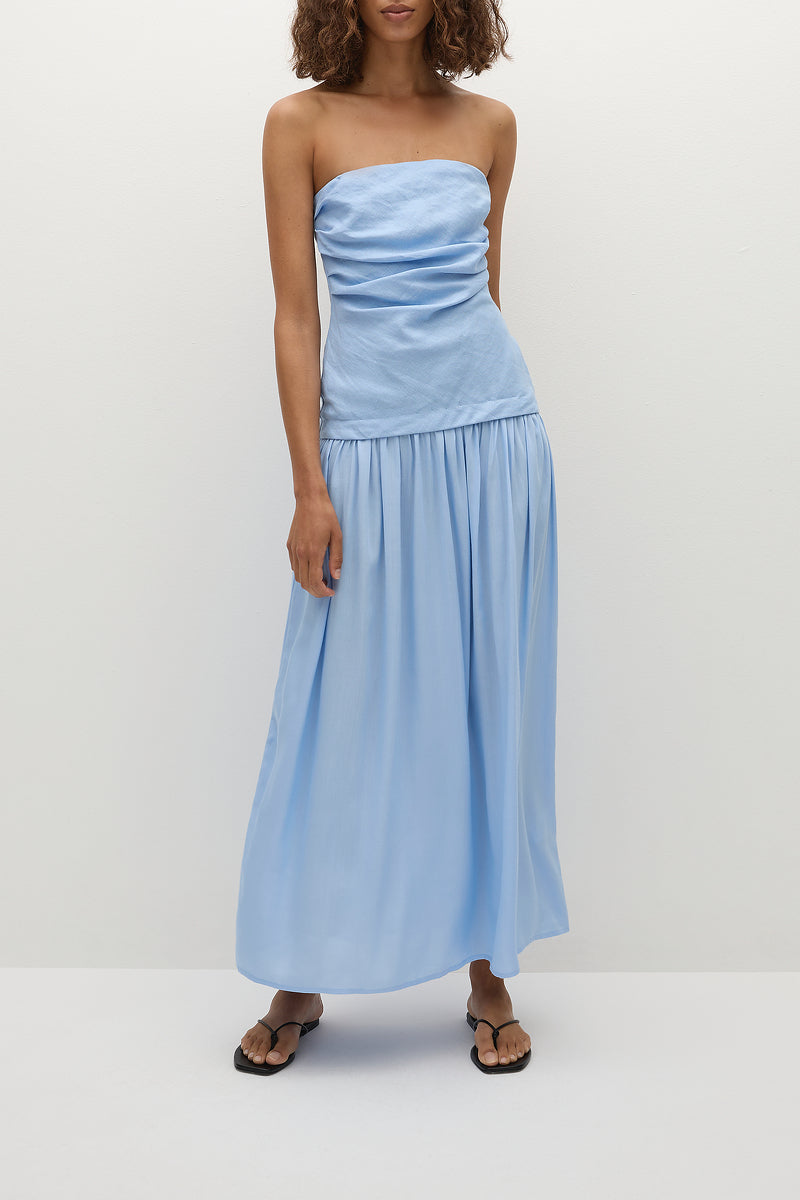 Faithfull The Brand - Hedy Maxi Dress in Mineral Blue