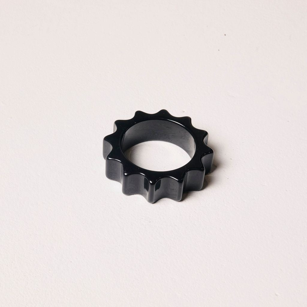 We Are Emte - The Spike Resin Bangle in Black