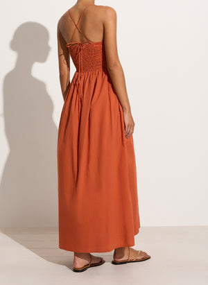 Faithfull The Brand - Agolde Midi Dress in Rust