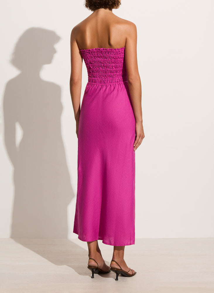 
            
                Load image into Gallery viewer, Faithfull The Brand - Do Dora Midi Dress in Magenta
            
        