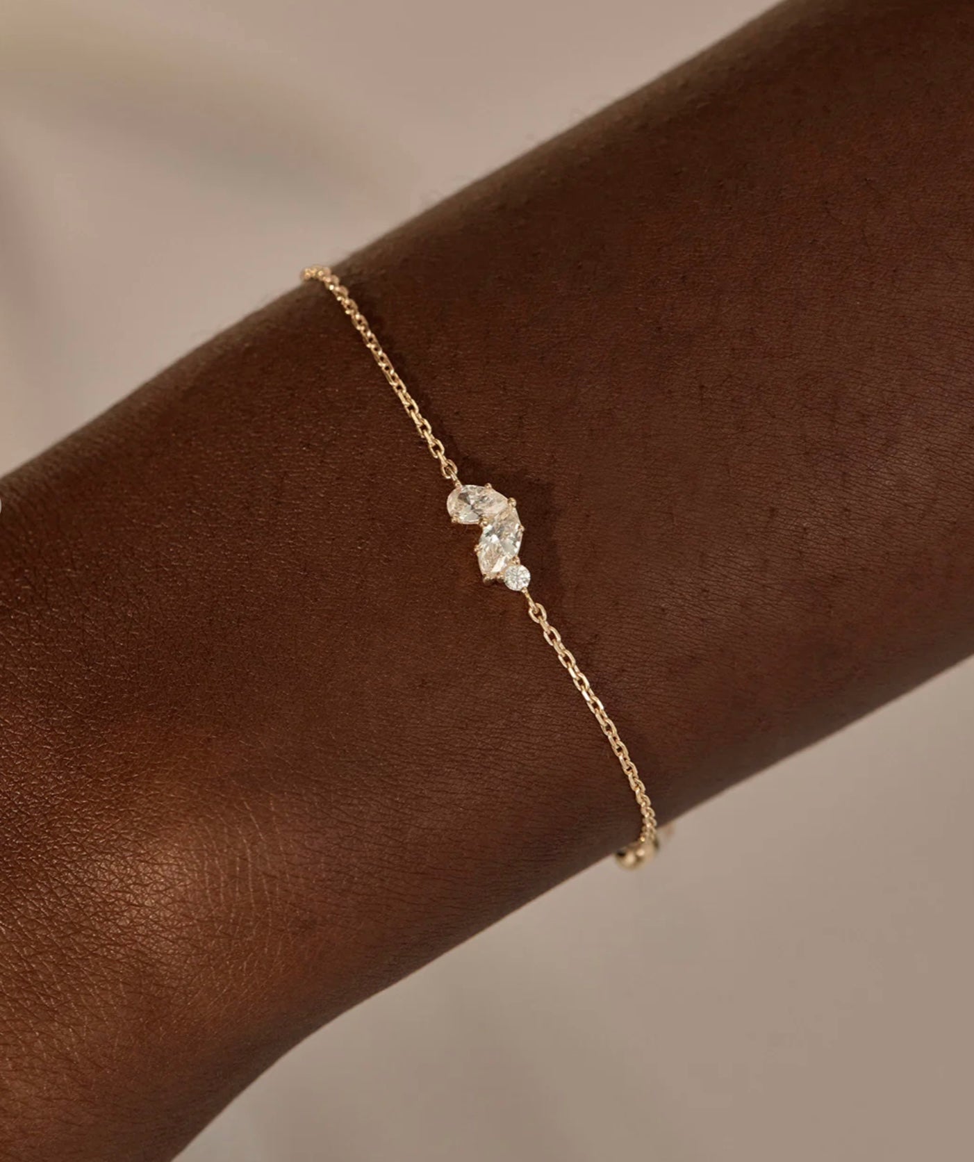 By Charlotte - Crystal Wings Bracelet in Gold