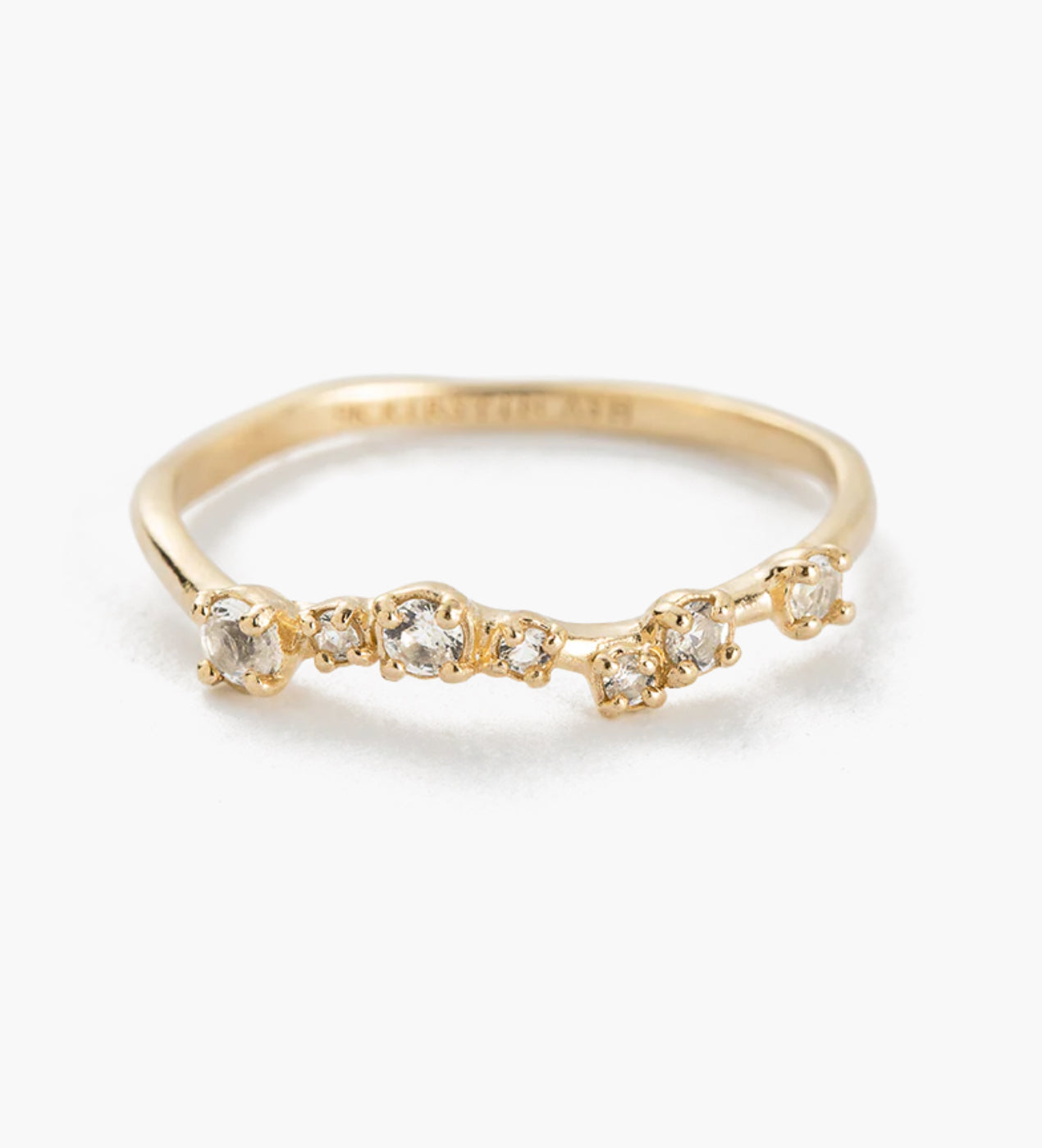 Kirstin Ash - Shimmer Topaz Ring in 9K Gold