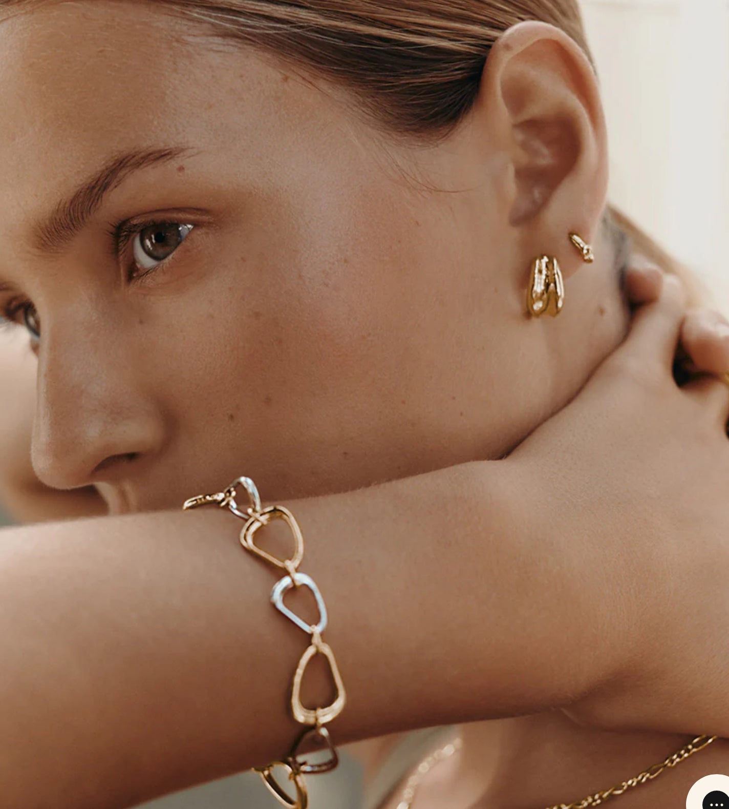 Kirstin Ash - Stillness Topaz Hoops in Gold