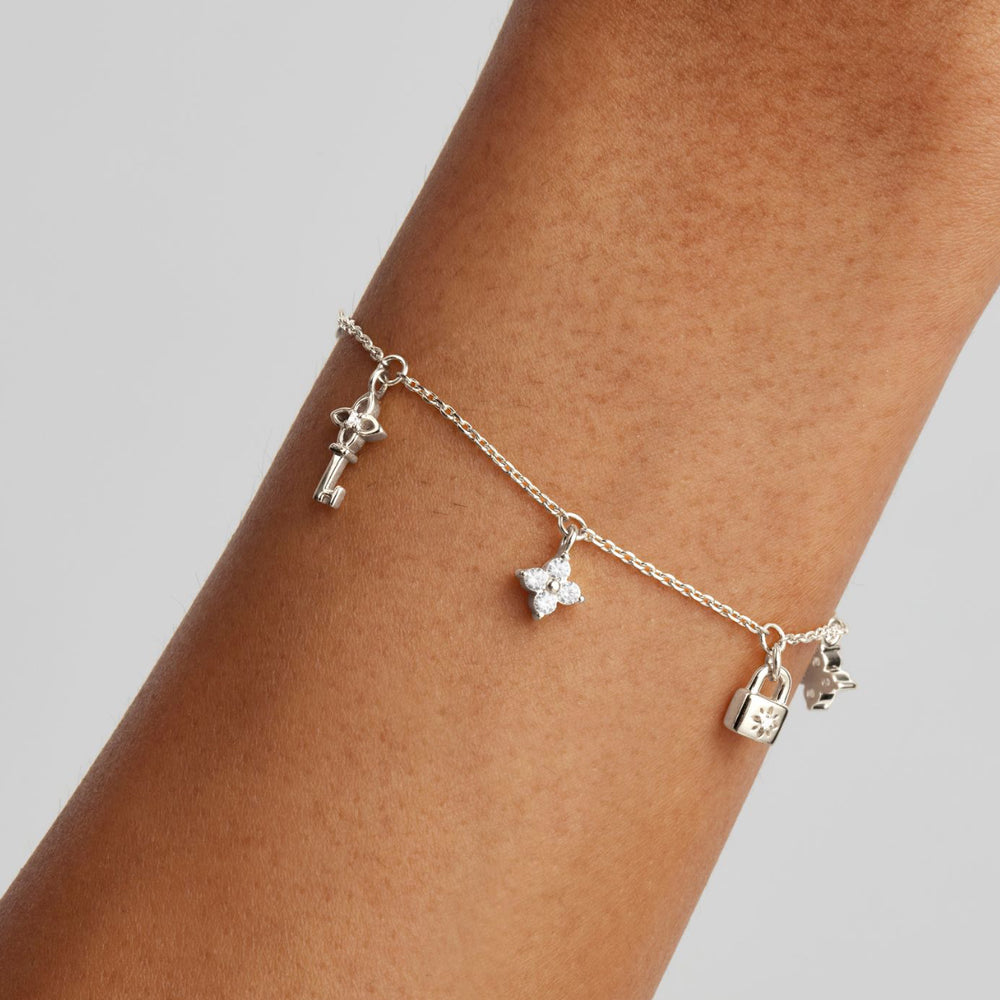 By Charlotte - Love Unlocked Charm Bracelet in Silver