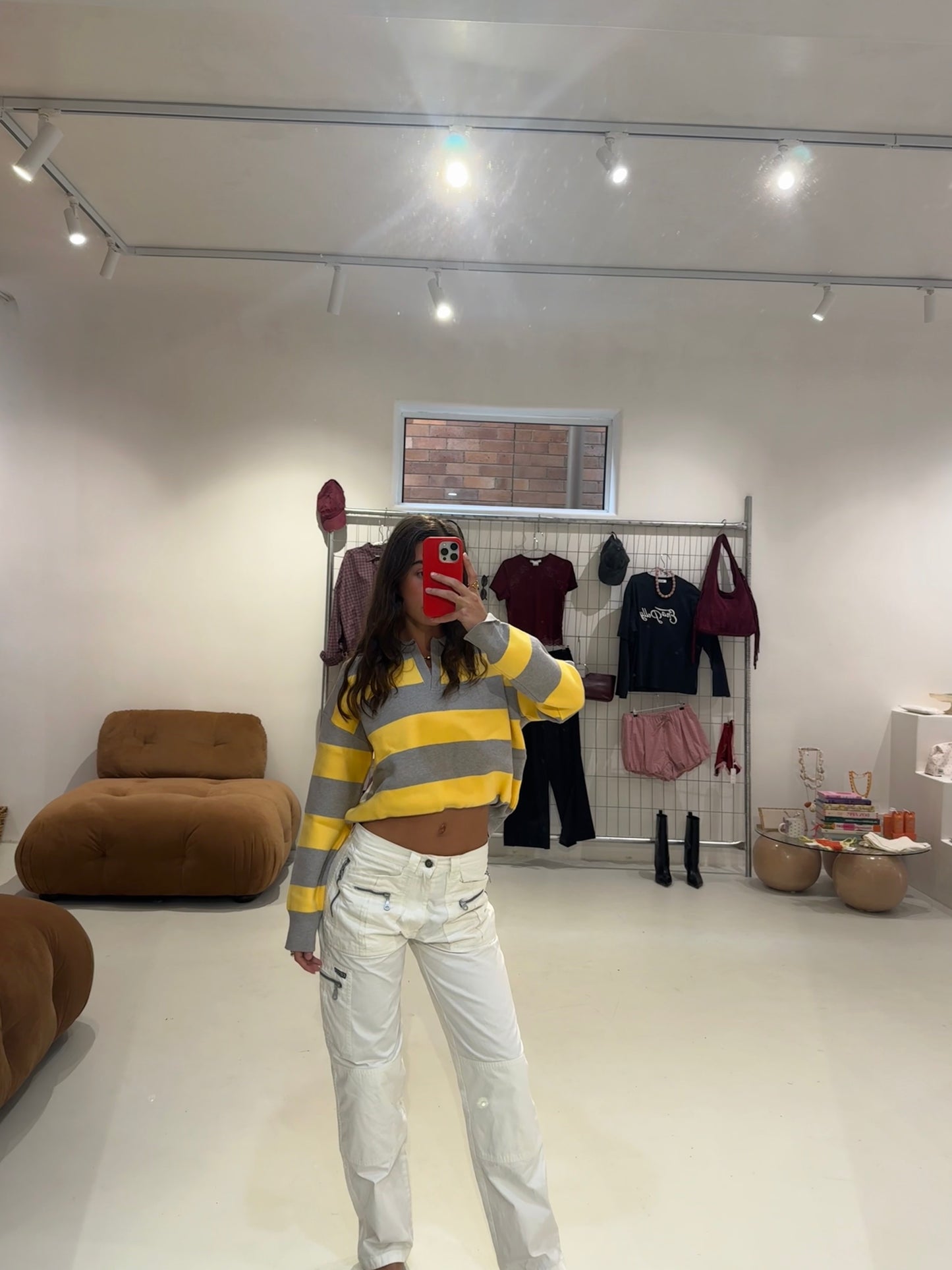 Emte - Graham Sweater in Grey/ Yellow