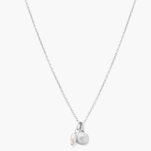 Kirstin Ash - Memoir Pearl Necklace in Silver