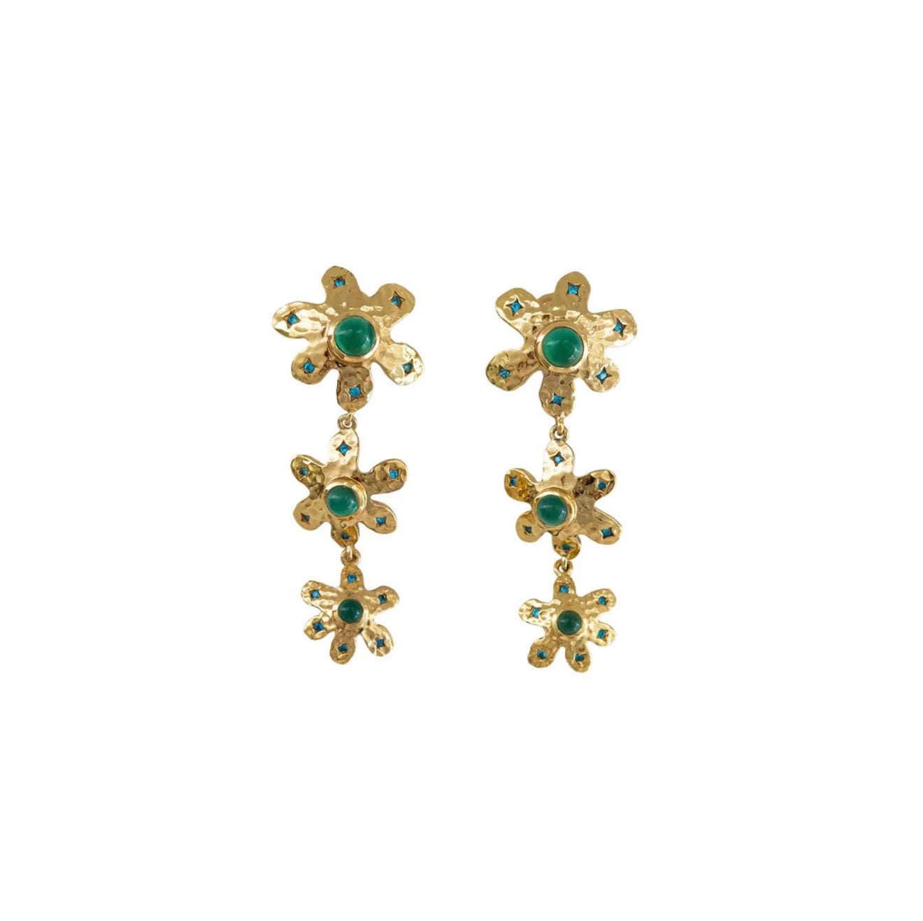 Käärme Jewels - Flower Drop Earrings