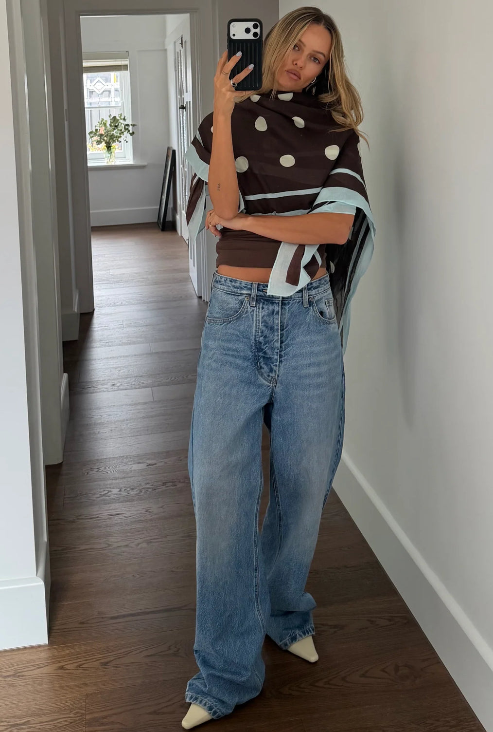 SSAINT - Polka Dot Sarong - Brown + Blue