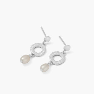 Kirstin Ash - Isole Pearl Earrings in Silver