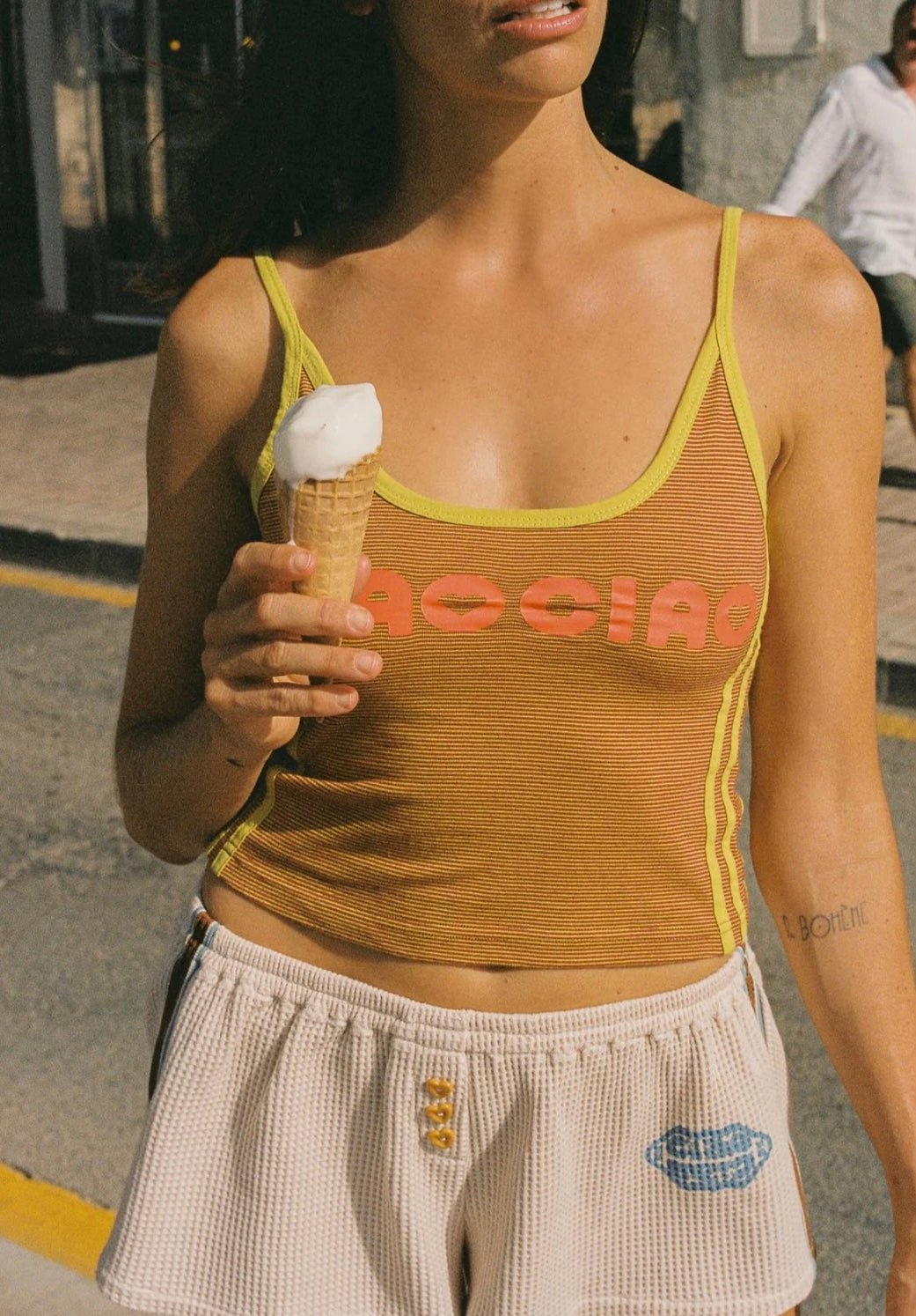 Ciao Ciao Vacation - Alessia Stripe Singlet